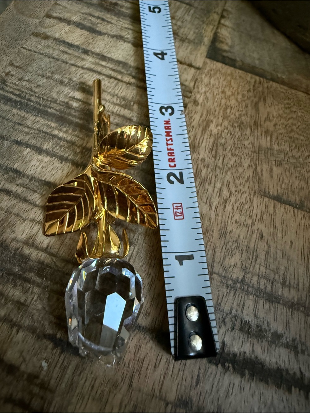 Swarovski Women Gold Tone Crystal Rose Flower Brooch Pin Statement Piece - Picture 7 of 15